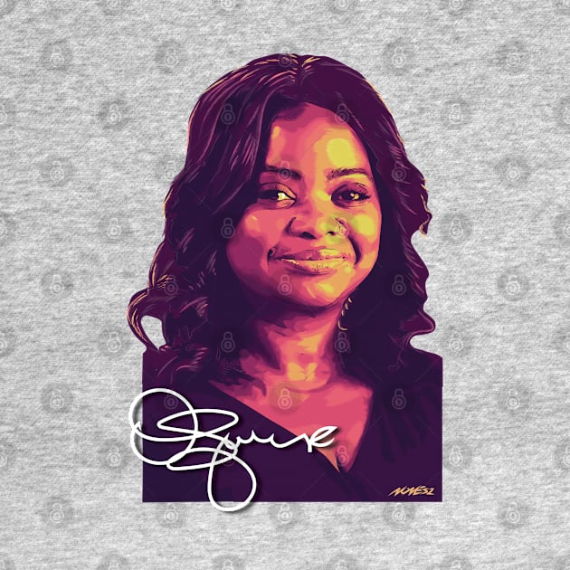 Octavia Spencer Signed Portrait by Nonesz Workshop